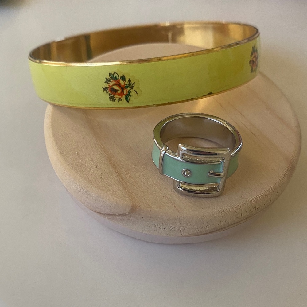 Enamel Bangle and Ring